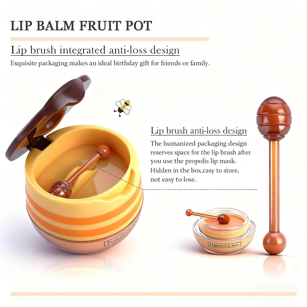 Charm Kiss Fruit Lip Balm set displaying 12 flavors for daily lip care.