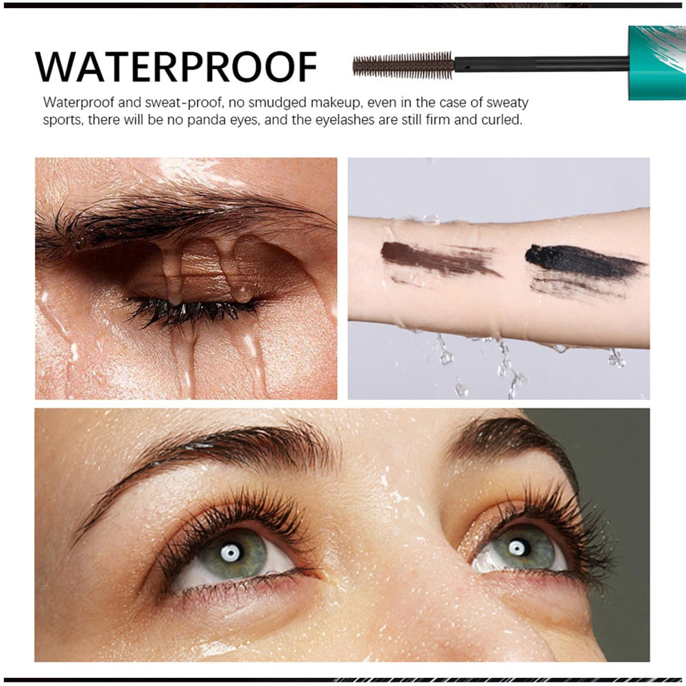 Charm Kiss New Mascara showcasing lashes before and after for length and curl