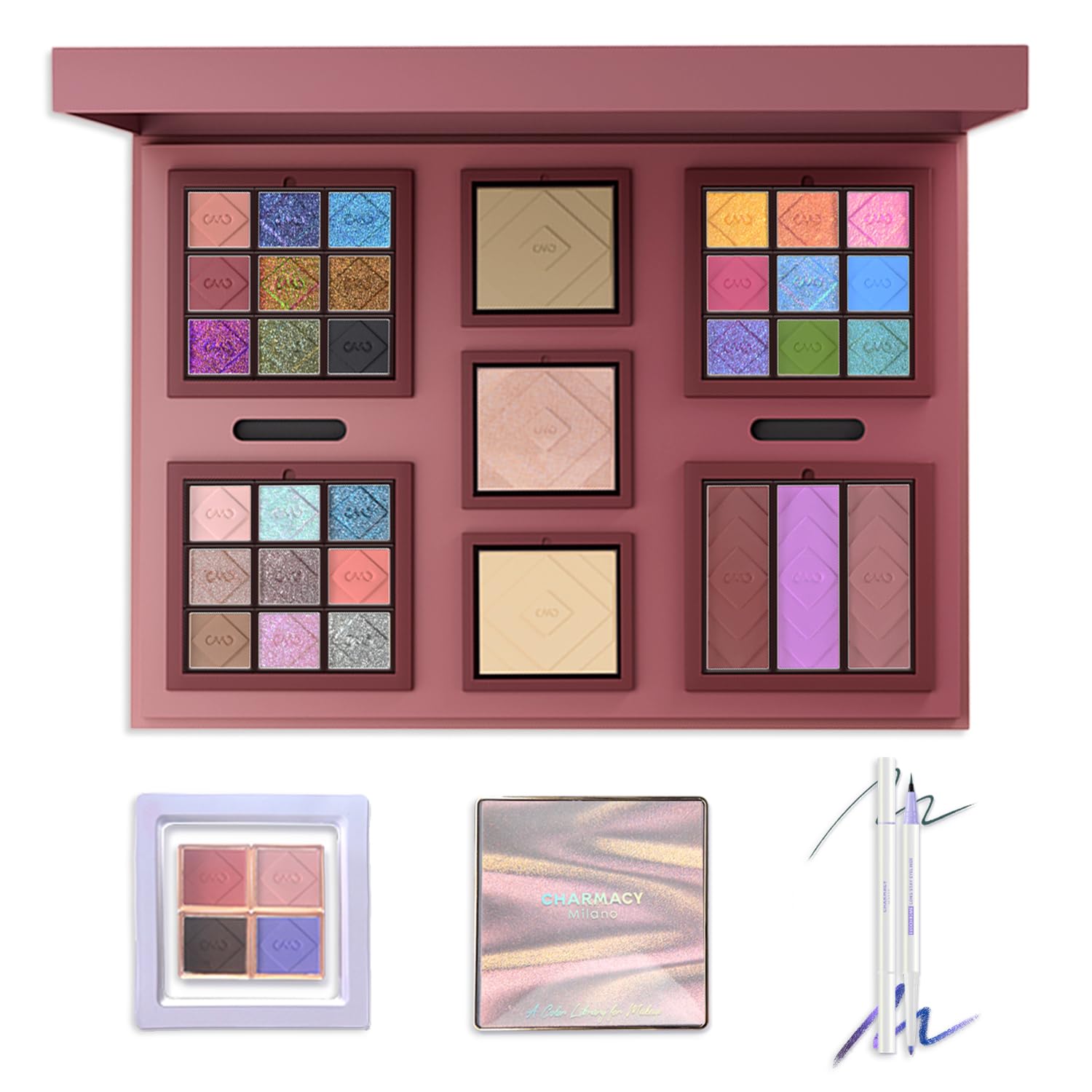 CHARMACY chameleon all-in-one palette front view for versatile everyday looks.