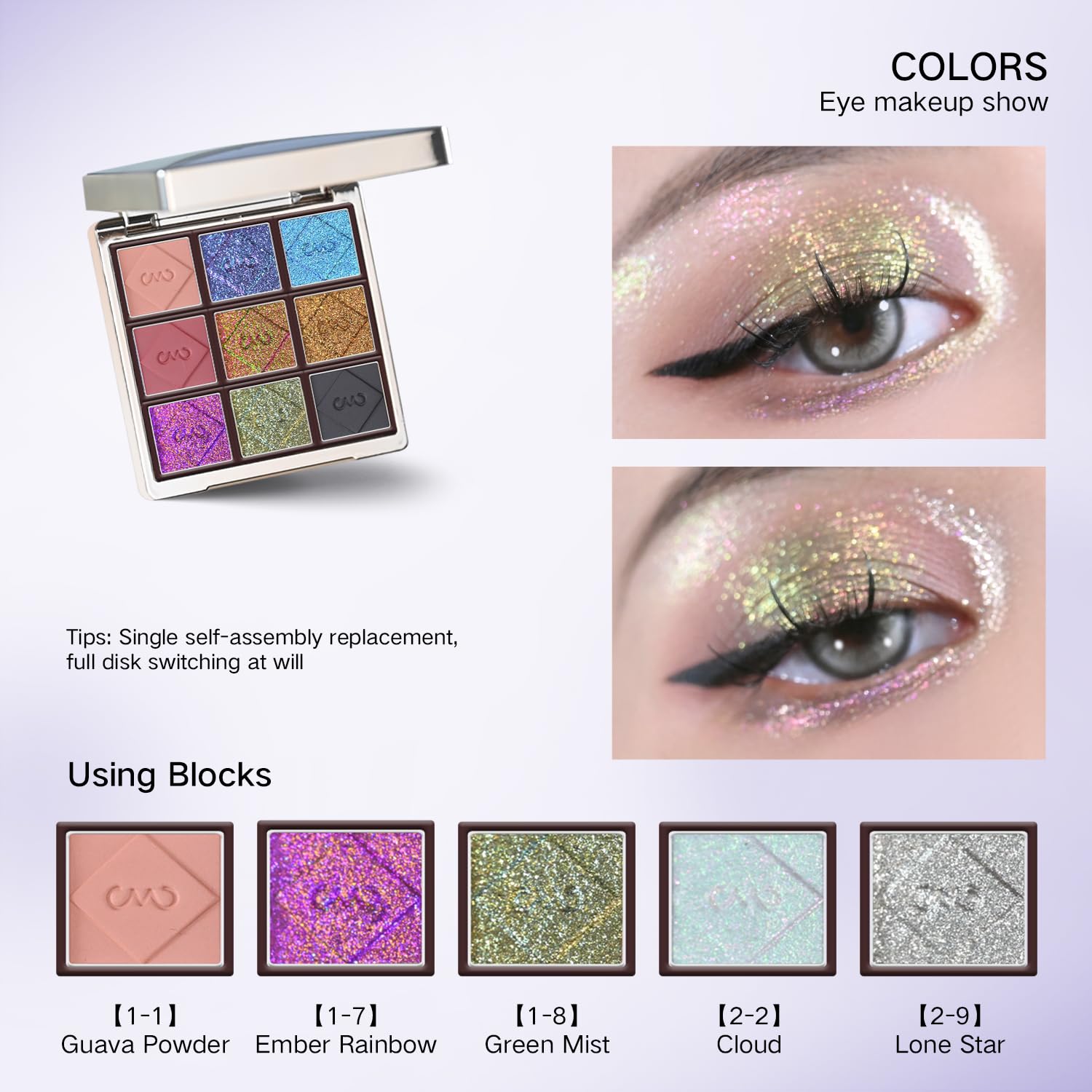 CHARMACY all-in-one palette open with colors visible for easy mixing.