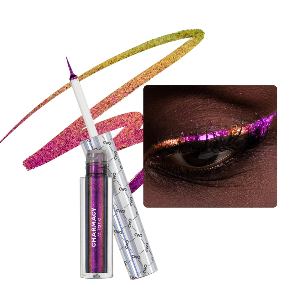 CHARMACY Chameleon Eyeliner bottle with color-shifting shimmer for versatile eye looks.