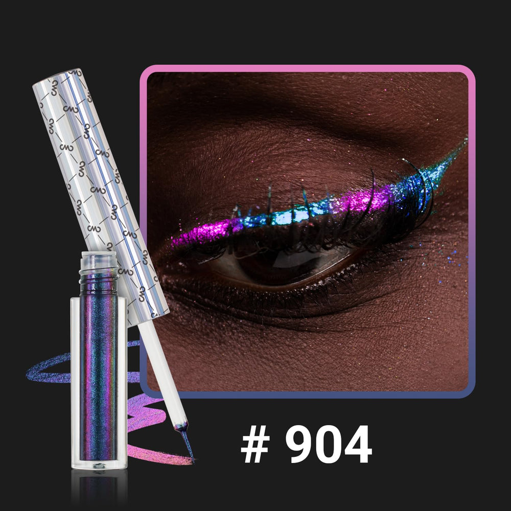 CHARMACY Chameleon Eyeliner duochrome shift captured as light hits the lid