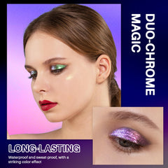 CHARMACY glitter closeup with iridescent particles for vibrant crease-free wear
