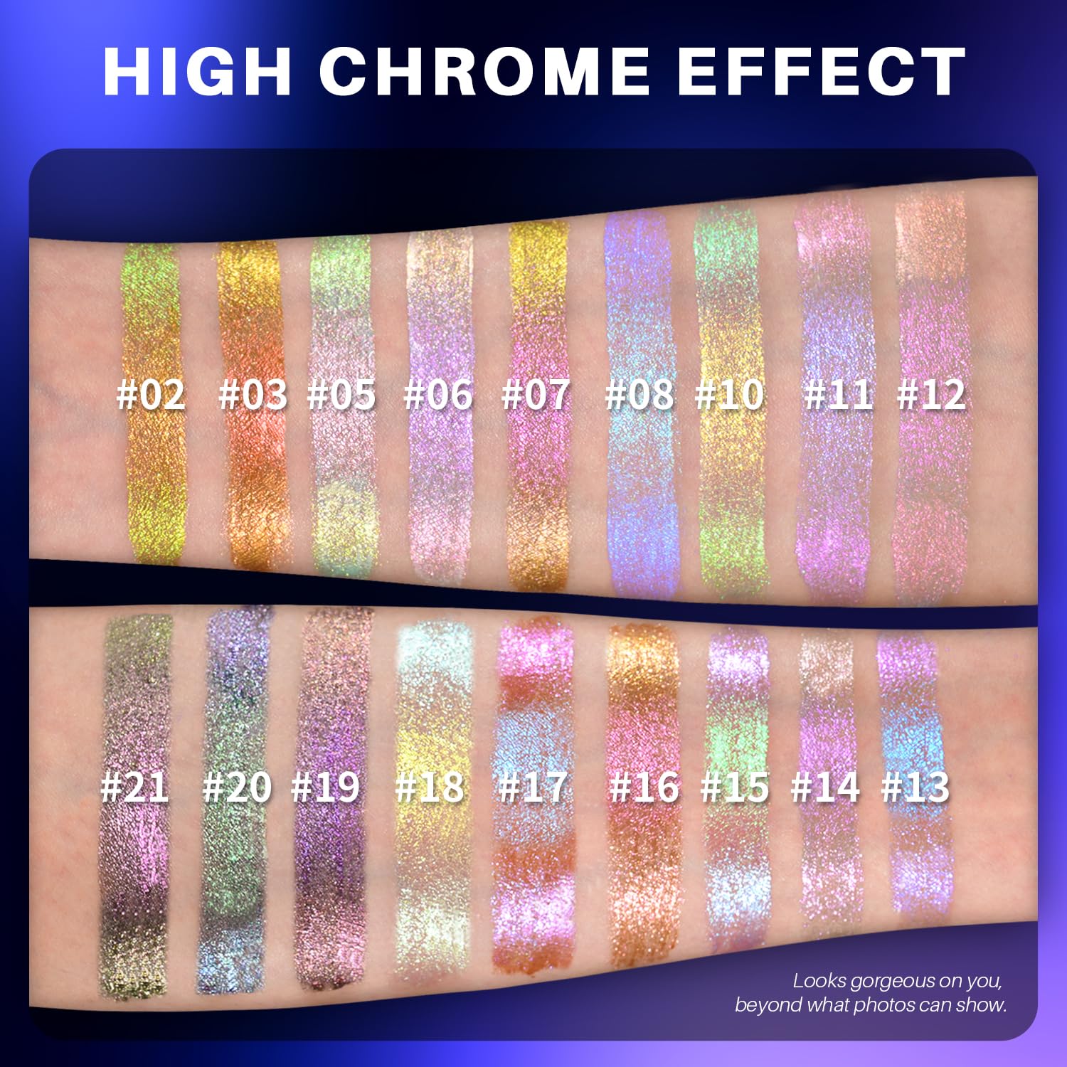 CHARMACY party-look with #08 shimmer highlights bold, long-lasting sparkle