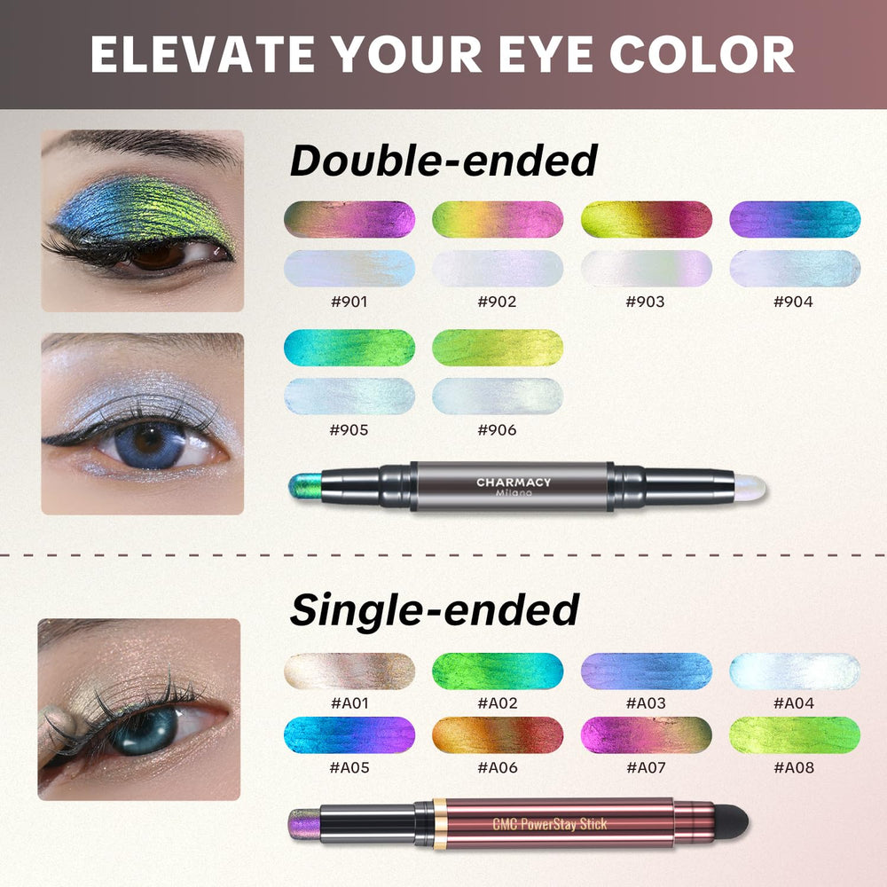 Waterproof formula gives long-lasting shimmer without smudging.