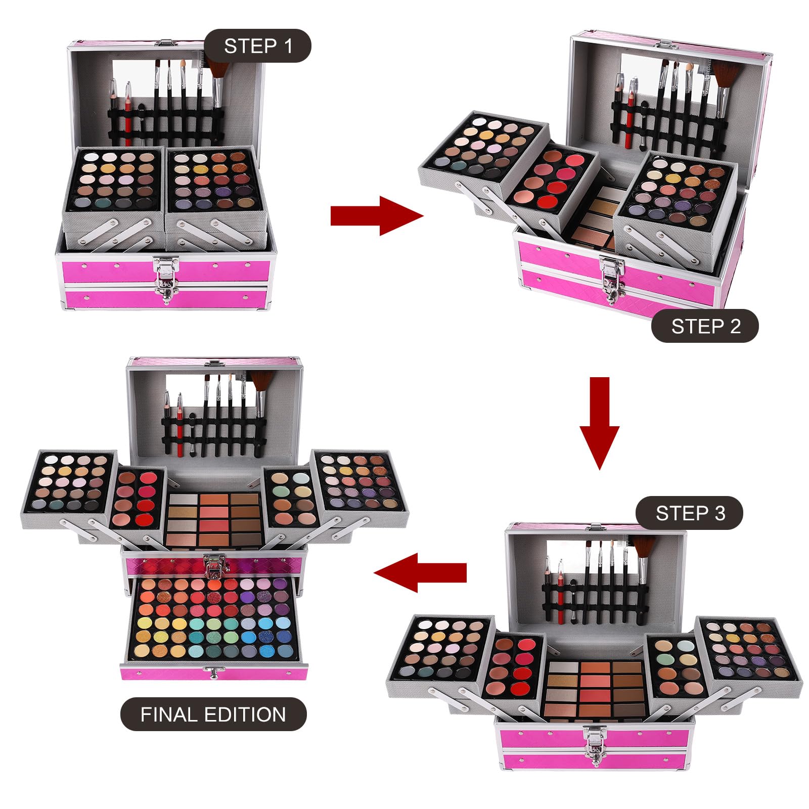 CHARMCODE brow powder and complexion palette enables precise shaping and natural glow
