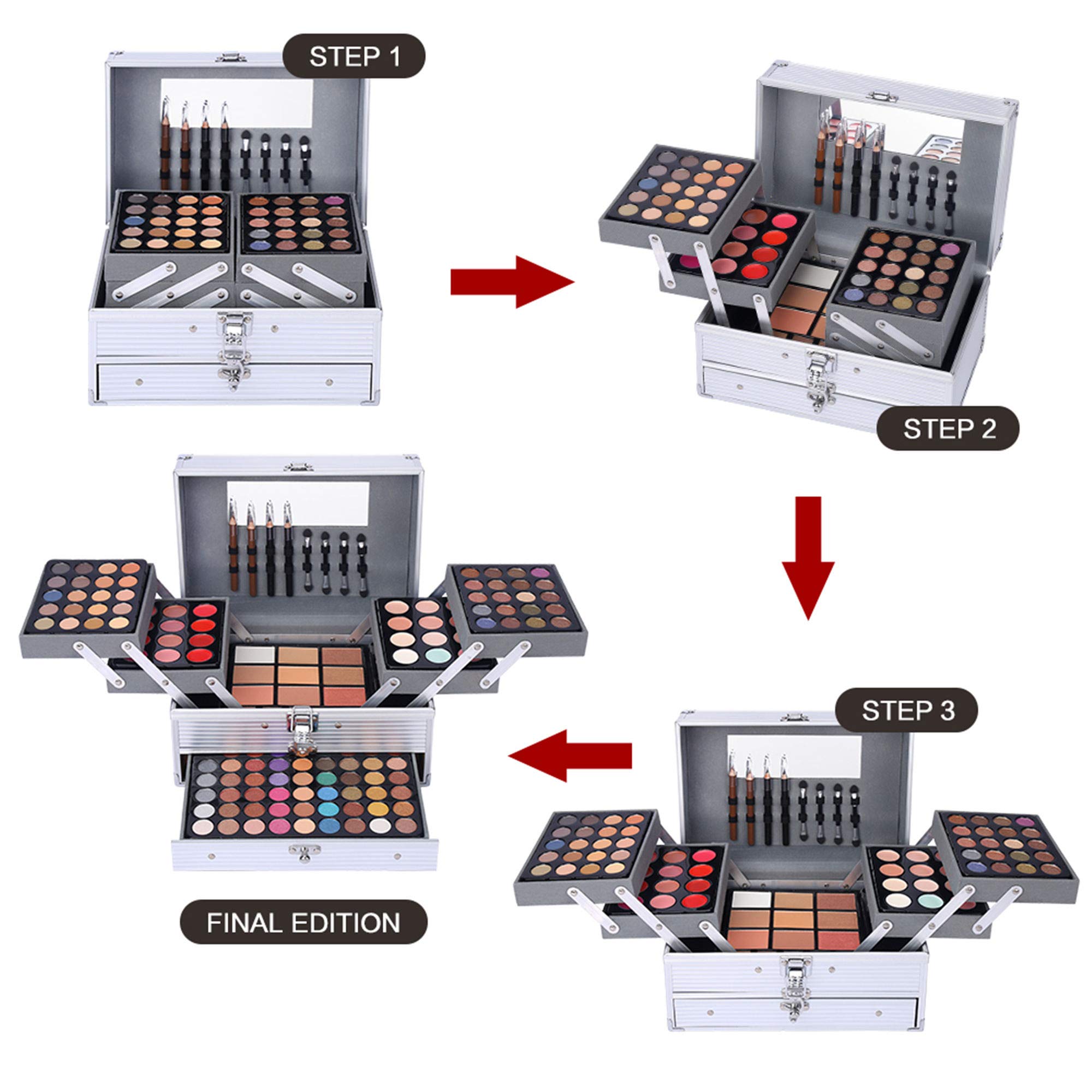 CHARMCODE makeup brush set providing precise application