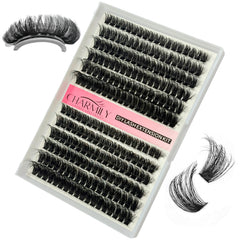 Charmily Lash Clusters Fluffy100D bundle for salon-style volume at home