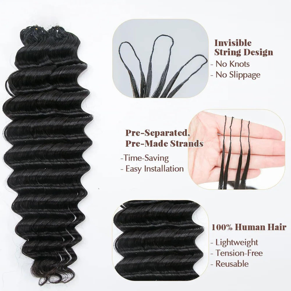 CHARMING YOU loose deep wave extensions for versatile styling and comfort.