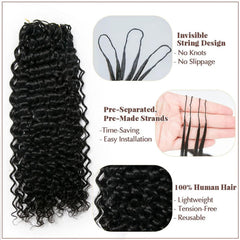 CHARMING YOU pre-separated hair enables faster, mess-free crochet styling.