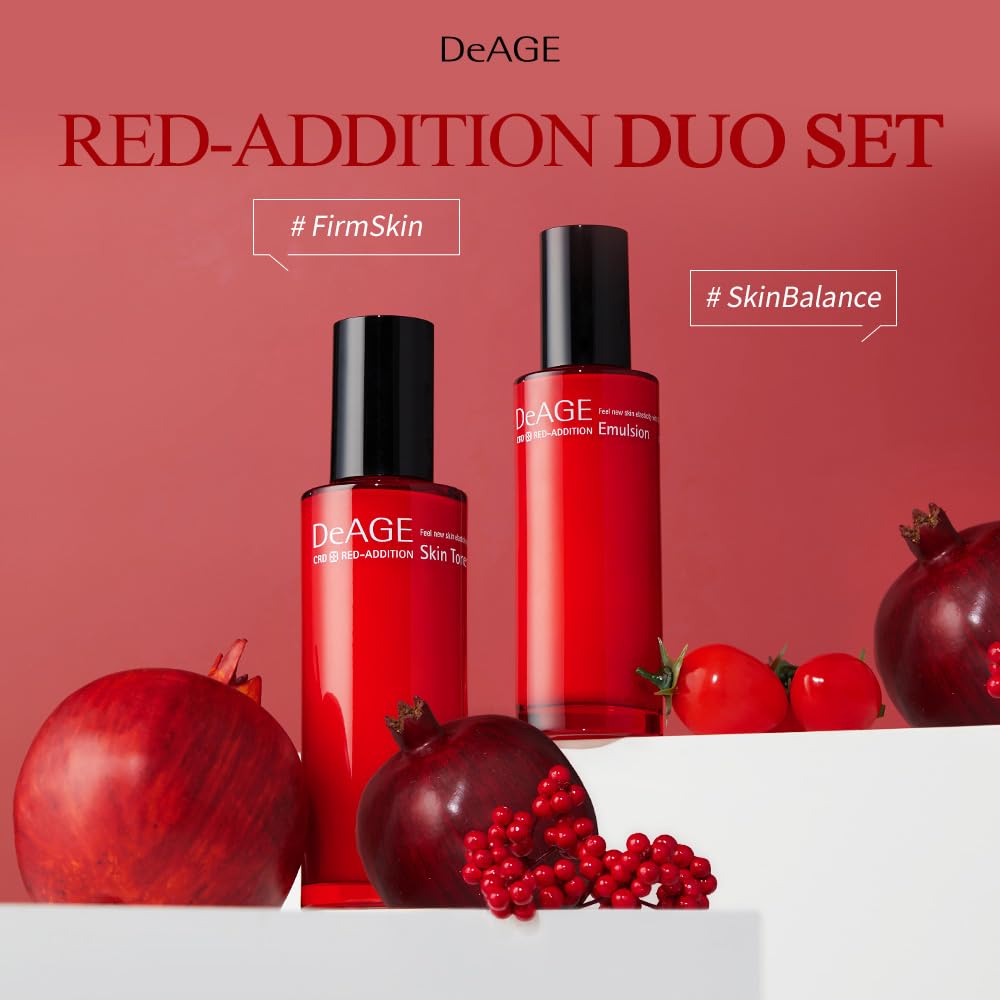 CHARMZONE DeAge Red Addition emulsion bottle application provides lightweight moisture for day use