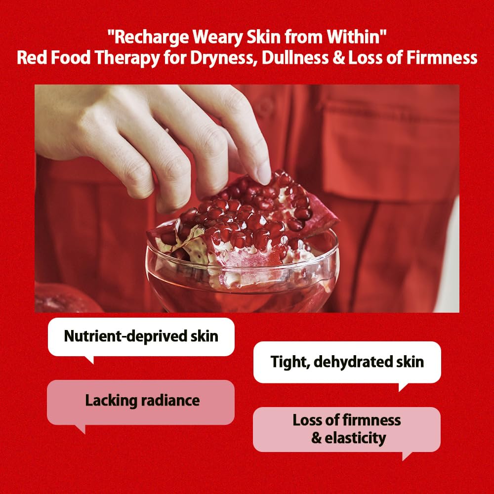 CHARMZONE DeAge Red Addition ingredients feature red wine, pomegranate, and tomato for energizing nourishment
