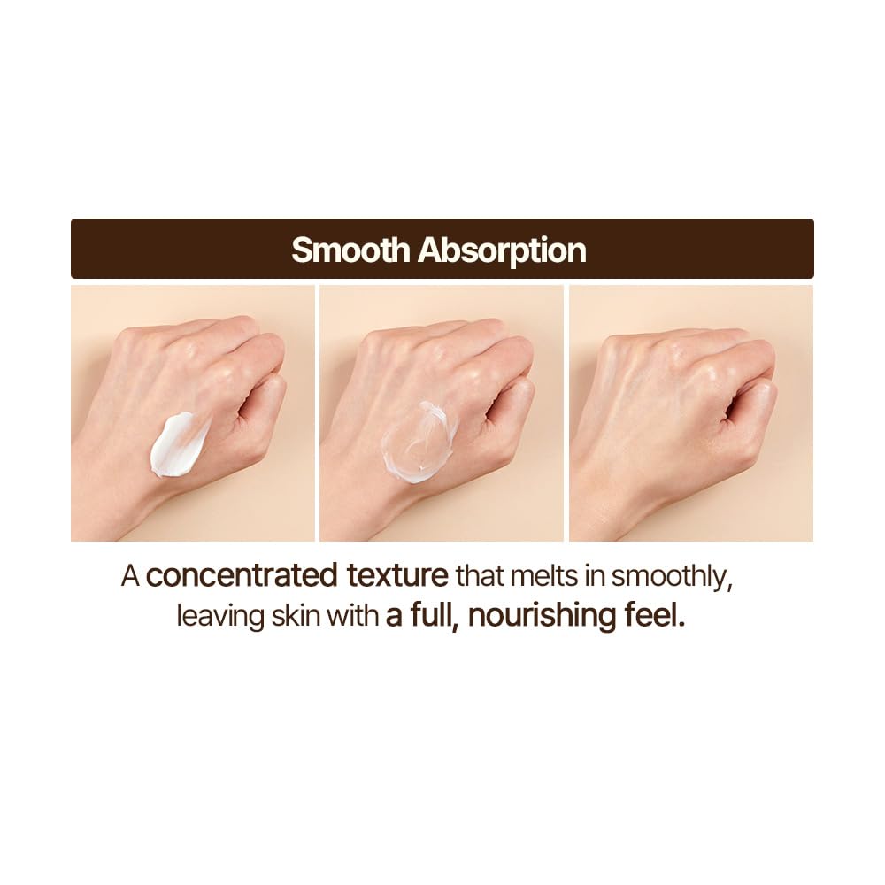 CHARMZONE Propolis Horse Oil Cream being applied to cheek supports smooth, comfortable hydration.