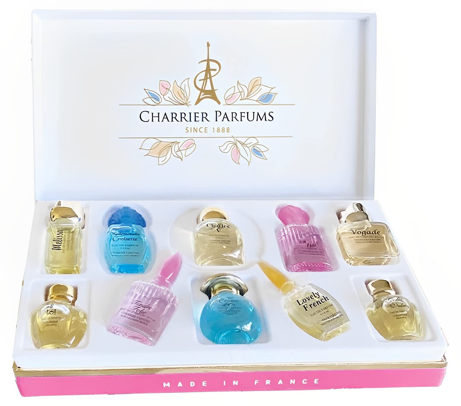 Charrier Parfums Collection Precious box front, premium gift packaging for fragrance lovers.