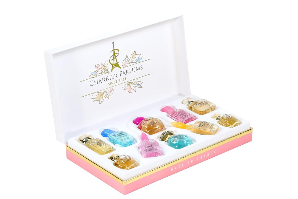 Charrier Parfums Collection Precious miniature bottles, each with unique character for exploration.