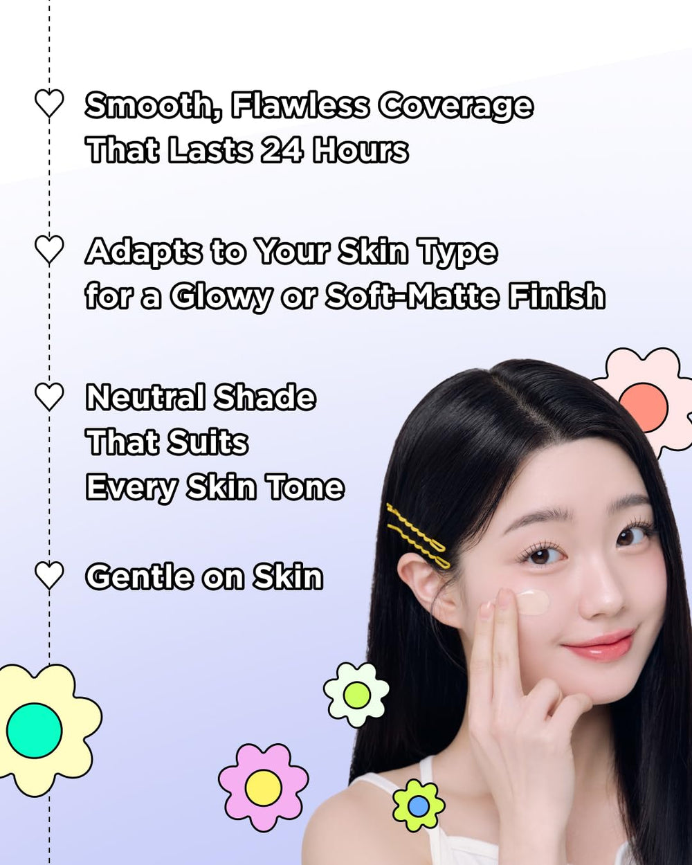CHASIN' RABBITS All About Glow Cover Cream application by fingers blends seamlessly for natural finish.