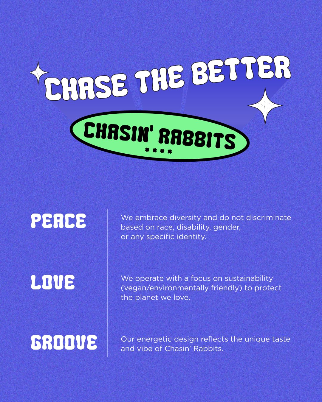CHASIN' RABBITS Green Golden Ruler cruelty-free logo communicates ethical skincare.