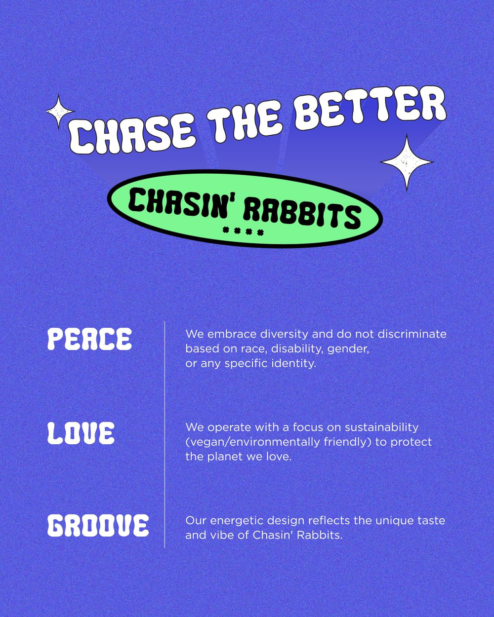 CHASIN' RABBITS Green Golden Ruler cruelty-free logo communicates ethical skincare.