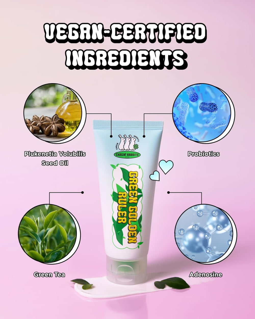 CHASIN' RABBITS Green Golden Ruler packaging demonstrates planet-friendly, biobased materials.