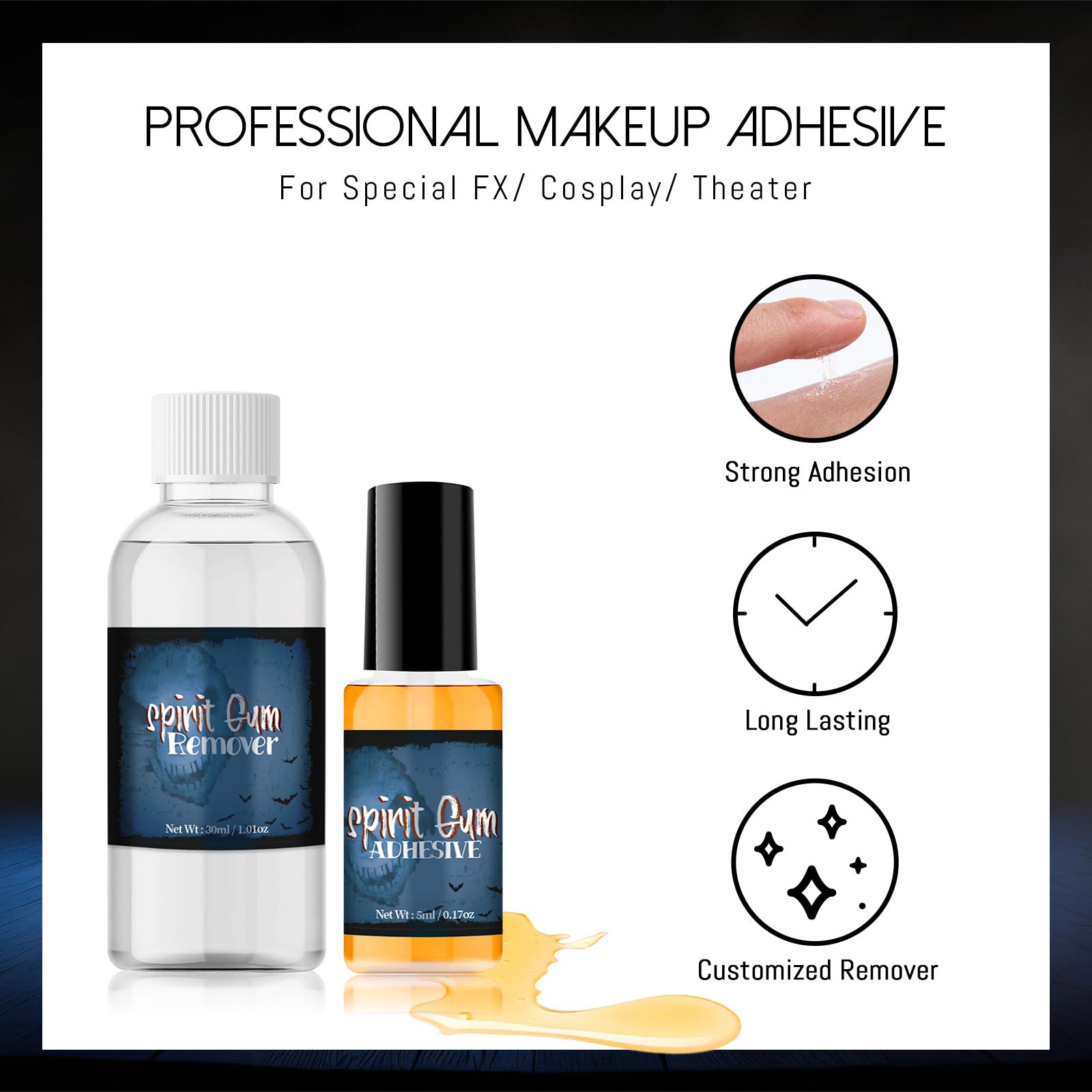 CHASPA Spirit Gum full beard attached for durable cosplay and character styling