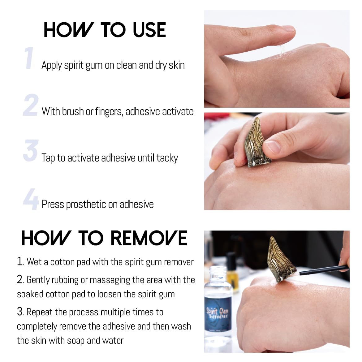 CHASPA Spirit Gum stage makeup use supports reliable SFX adhesion