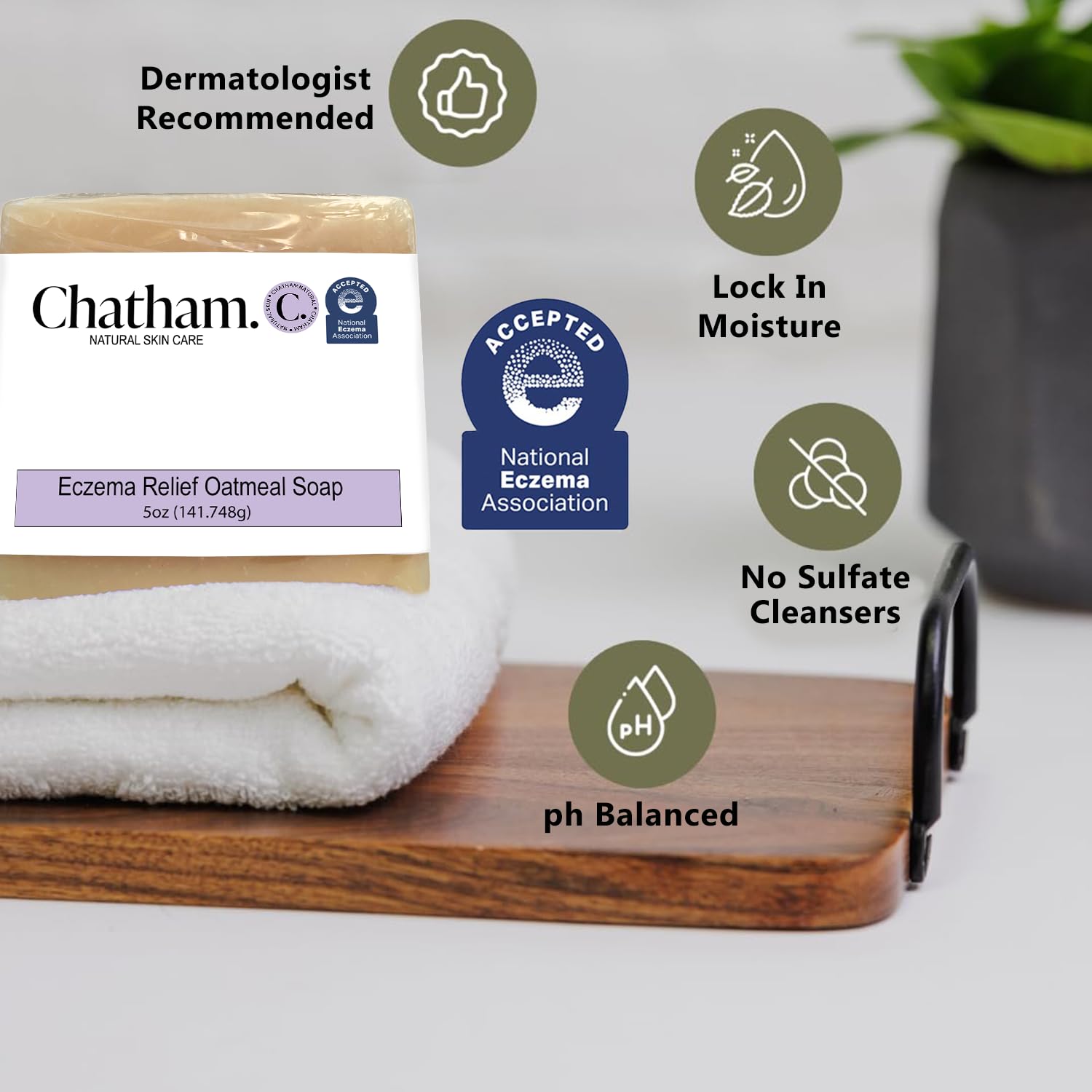 Chatham eco-friendly packaging close-up notes lighter packing to reduce waste.