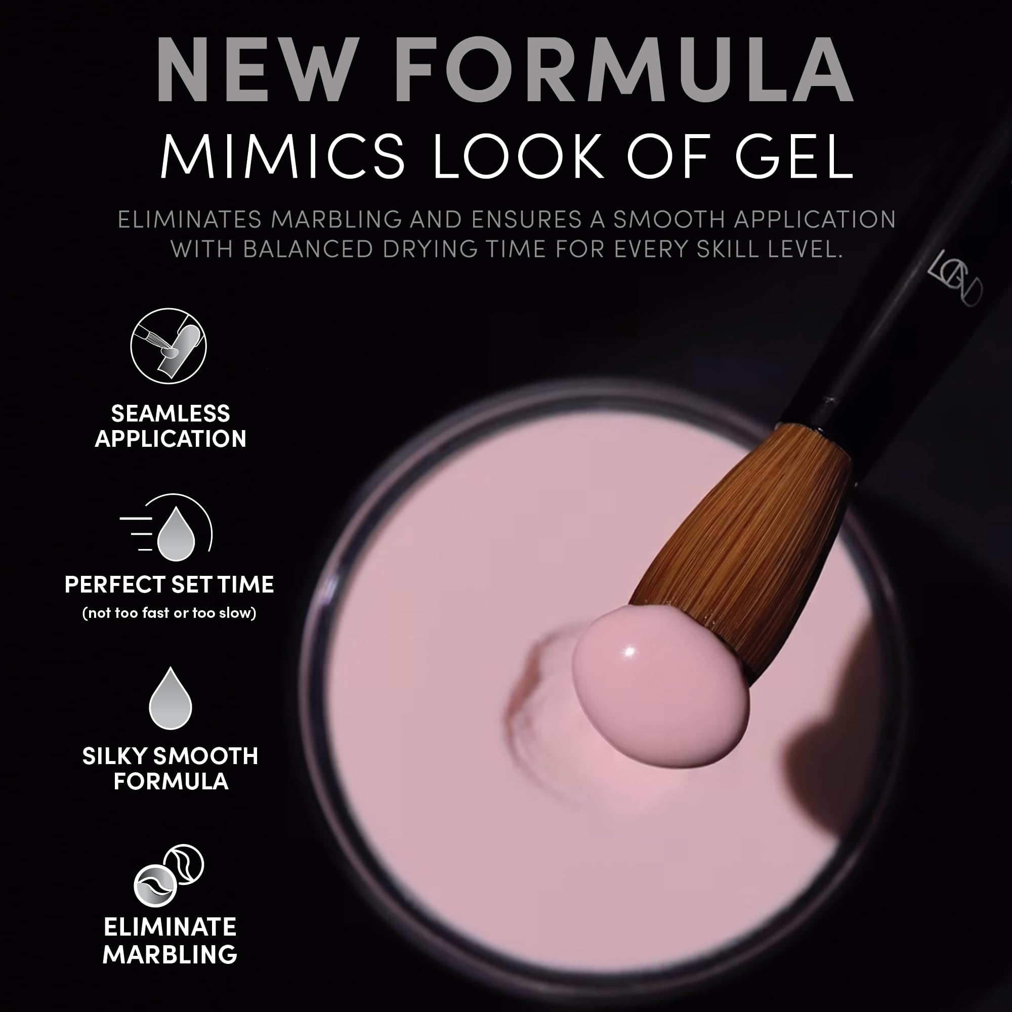 Chaun Legend sheer formula delivers smooth, marbling-free coverage.