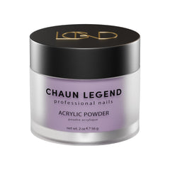 Chaun Legend Ube Jam acrylic powder swatch shows soft pastel purple shade for delicate nails