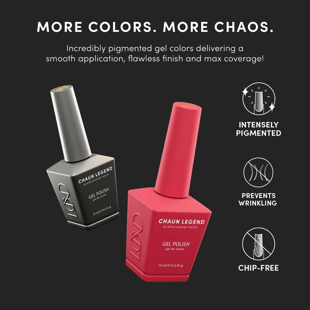 Chaun Legend Kiss My Acai UV-LED cure scene indicating salon-grade durability
