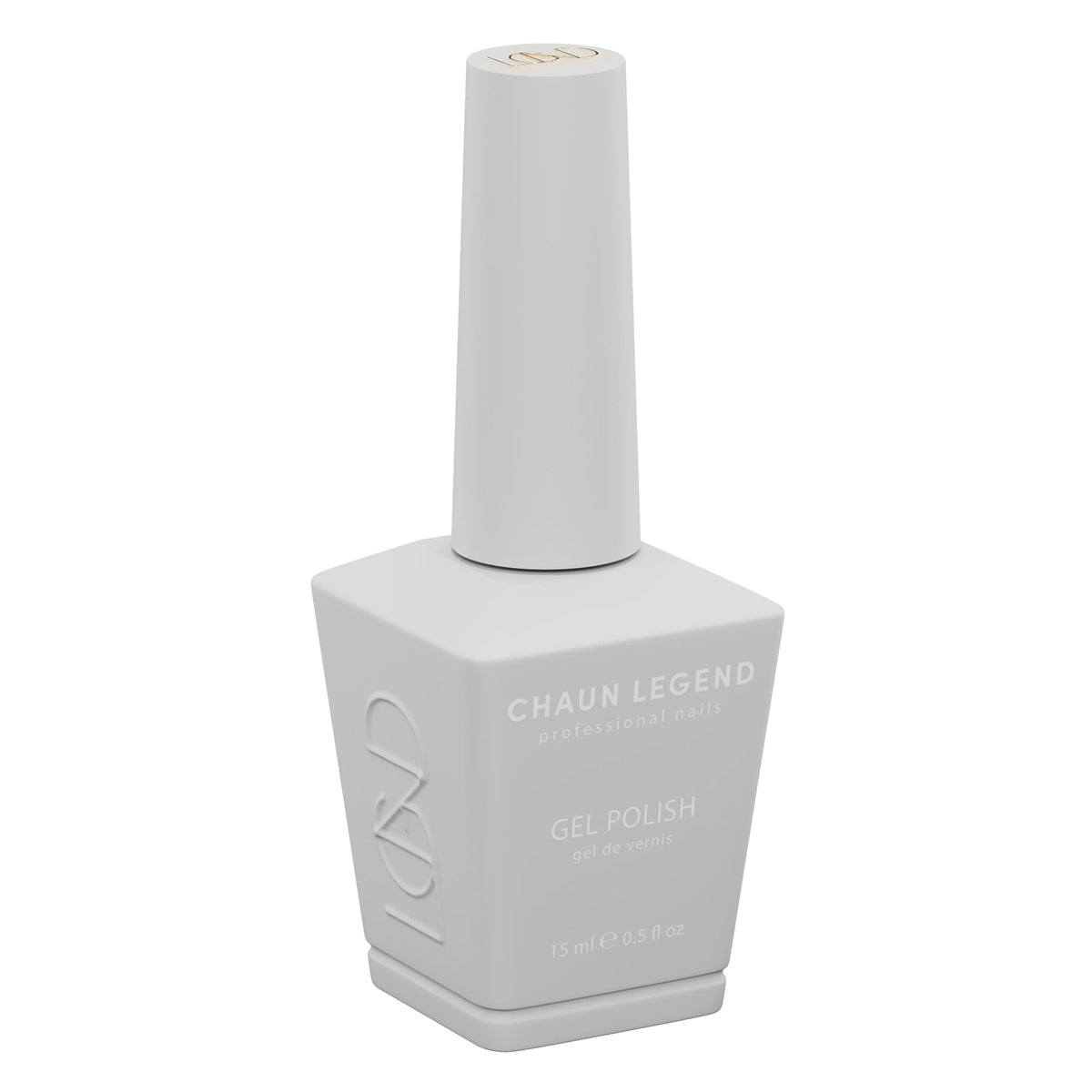 Chaun Legend Lactose Intolerant bottle closeup showing milky white gel polish for nails