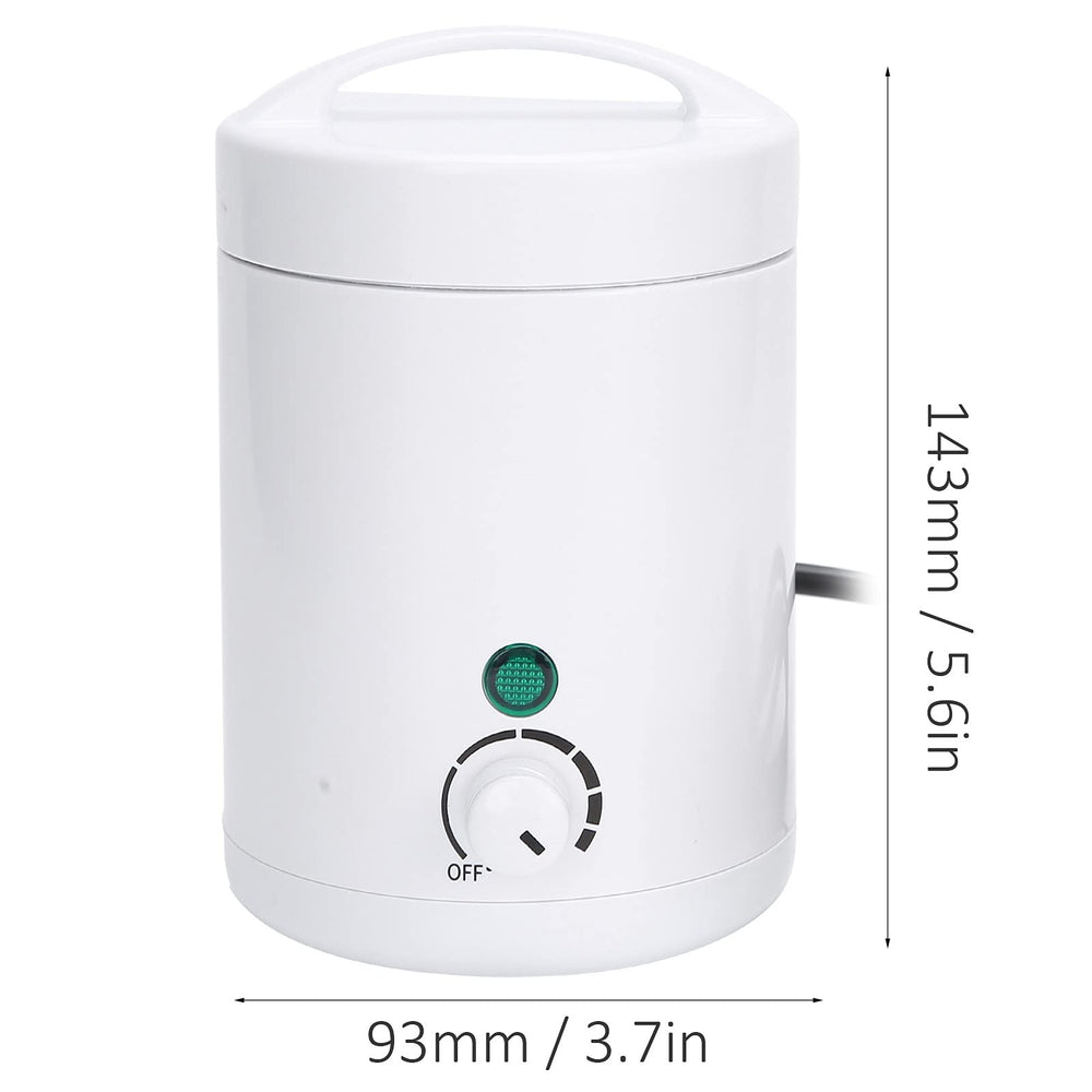 Chazcool wax warmer in use during at-home session