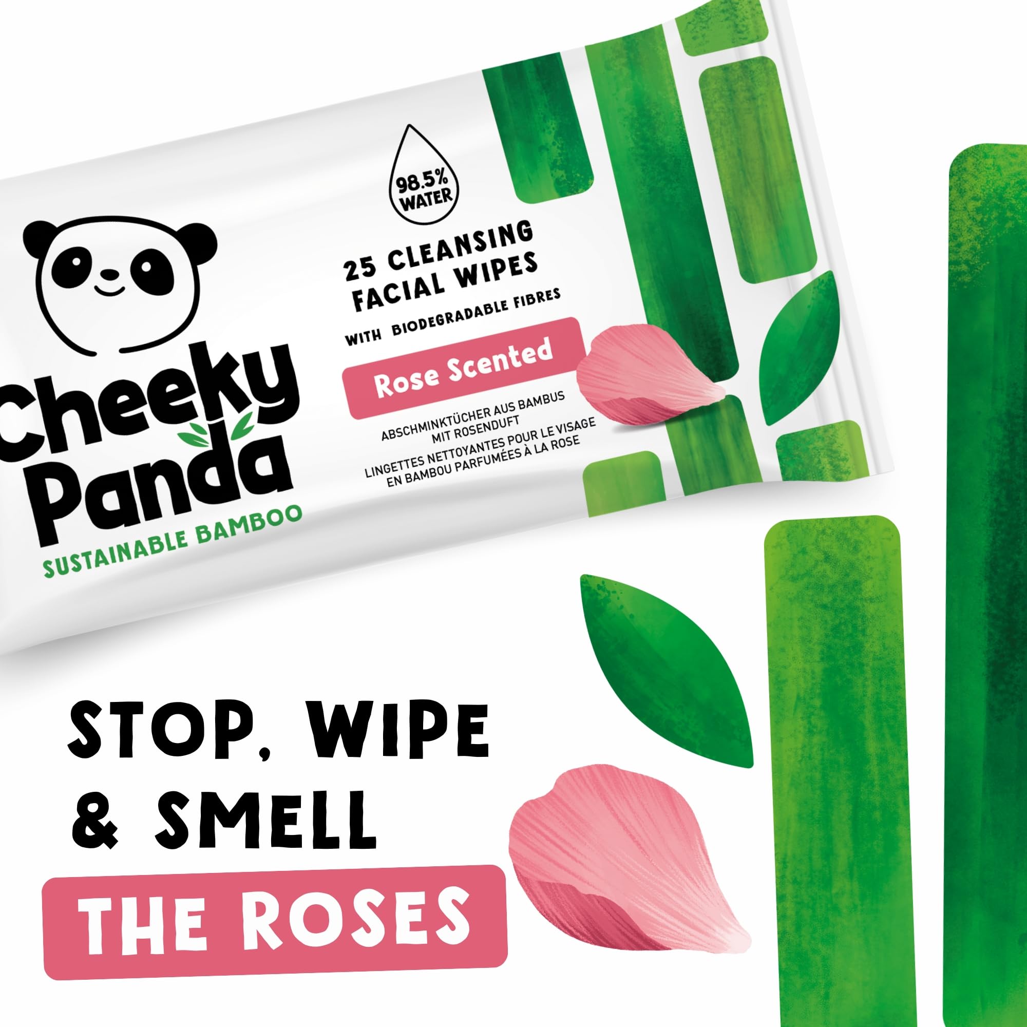 Cheeky Panda soft-texture wipes deliver a gentle cleansing touch