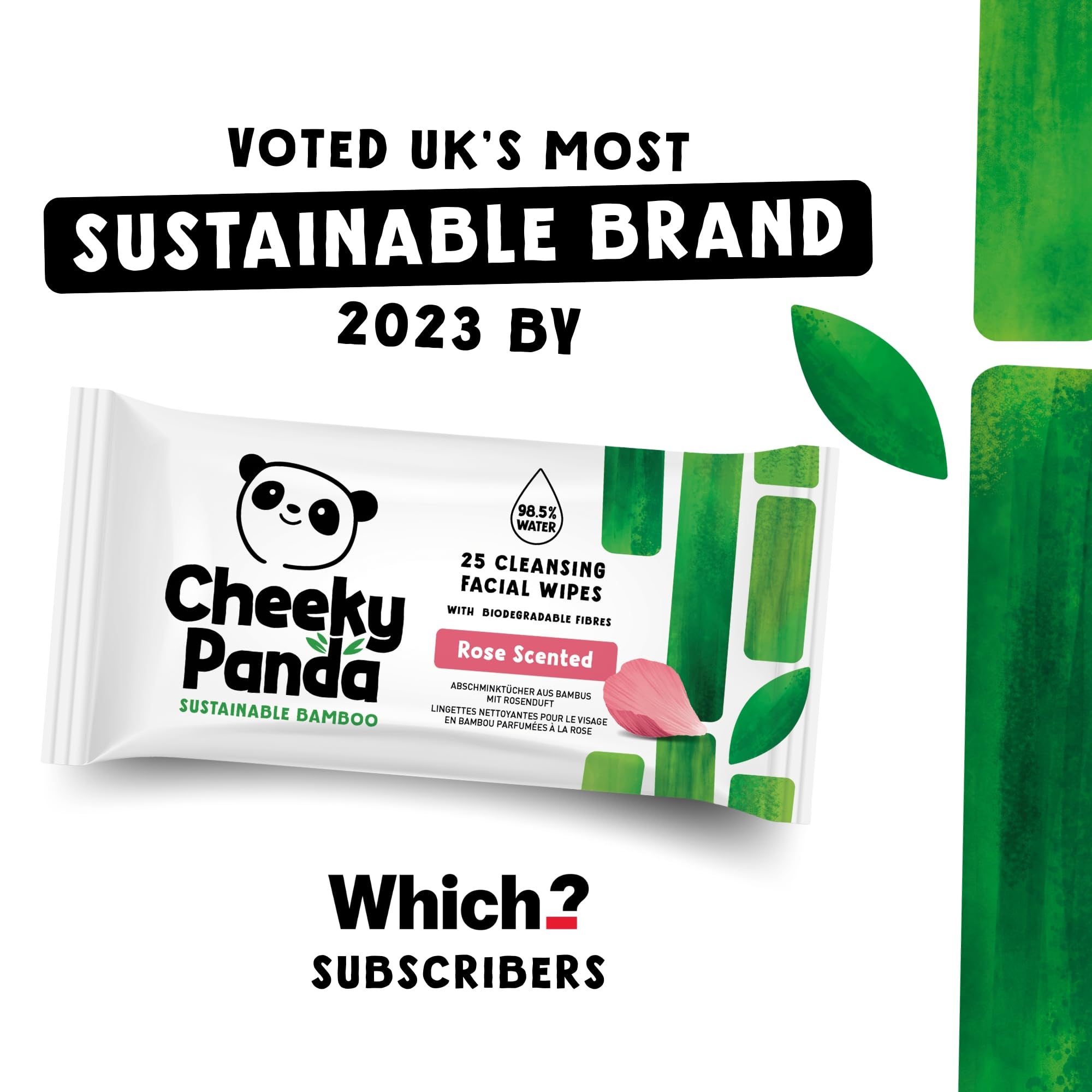 No harsh chemicals or fragrances in The Cheeky Panda wipes