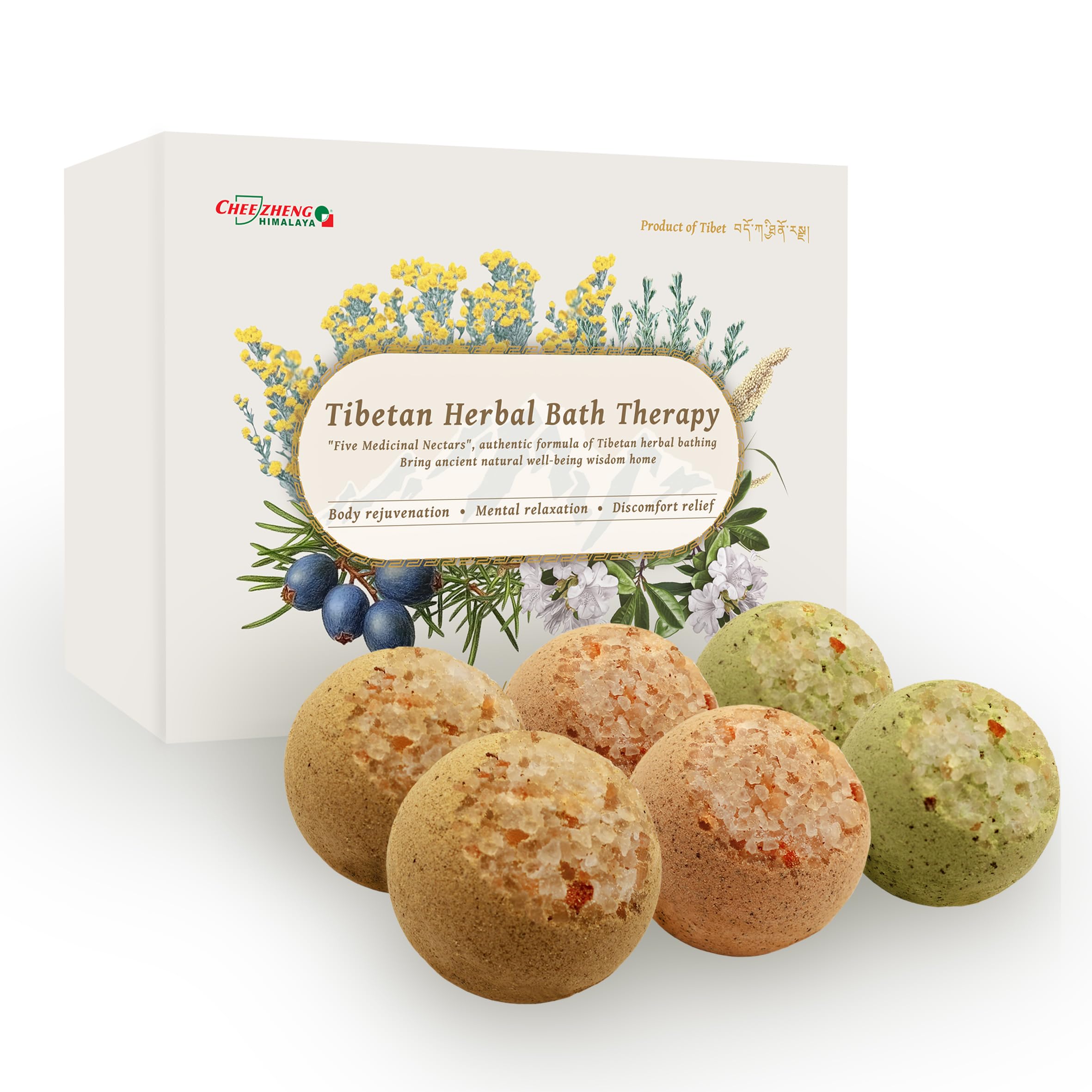 CheezhengHimalaya bath bomb gift set ready for an at-home spa ritual