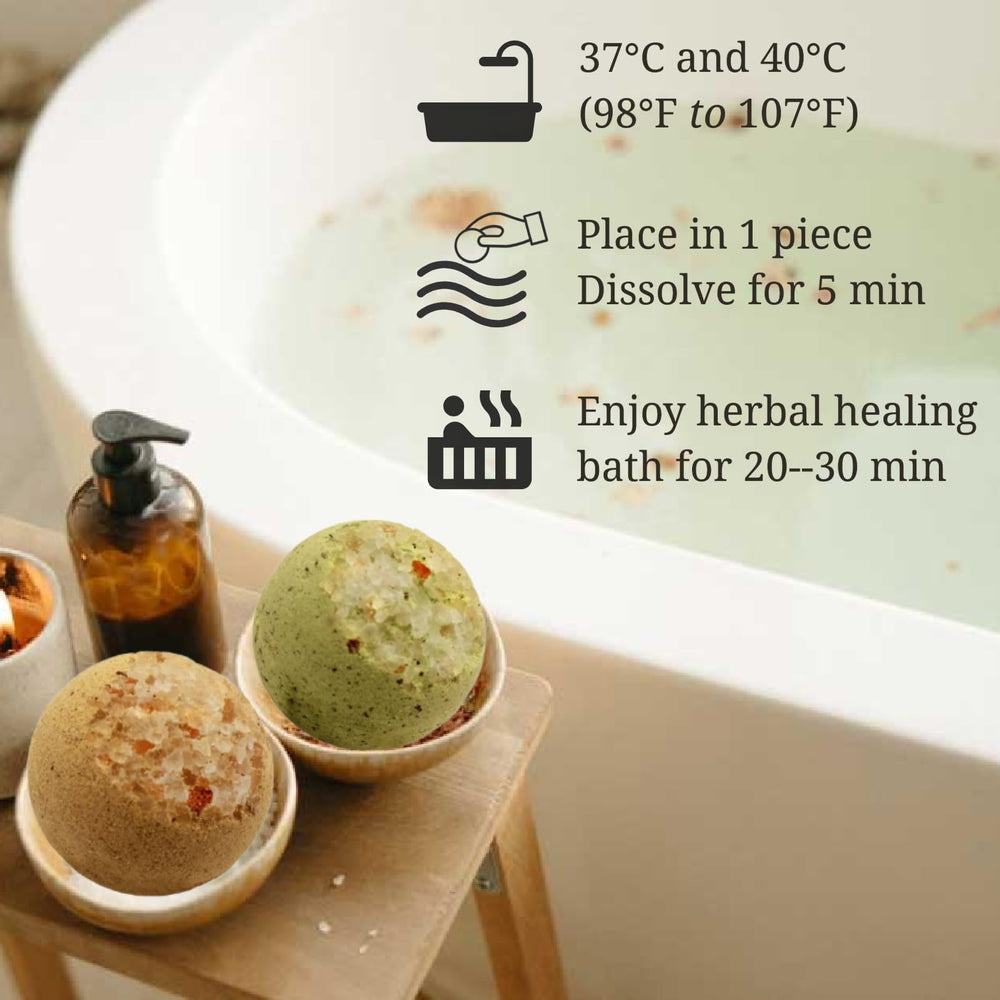 CheezhengHimalaya bath bombs dissolve to nourish the skin and soften