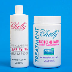 Chellly Hair Treatment capillary rejuvenating system bottle showing smoother, healthier-looking hair