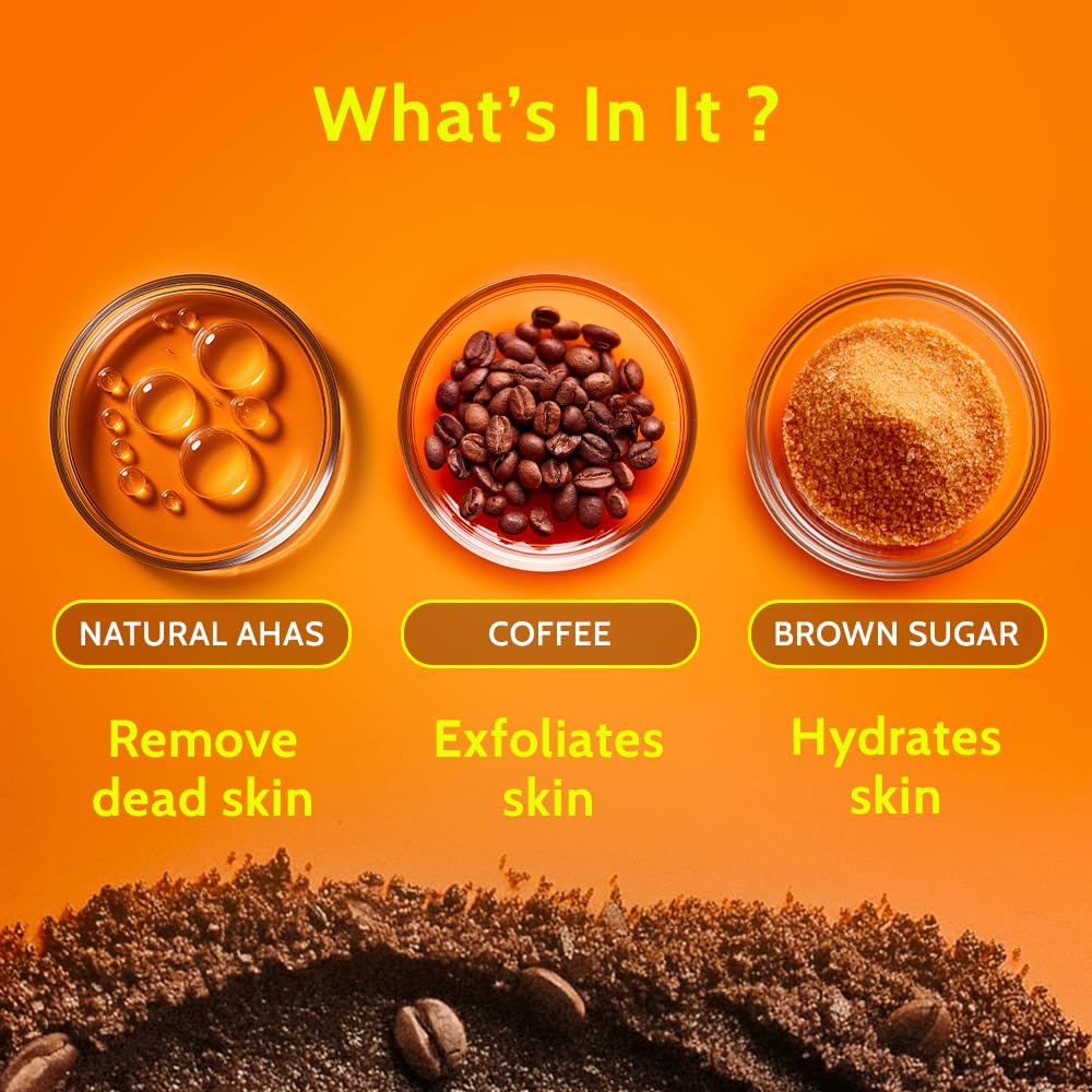 Chemist at Play exfoliating body scrub showcasing coffee aroma and texture