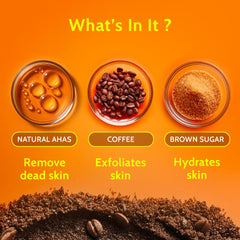 Chemist at Play exfoliating body scrub showcasing coffee aroma and texture