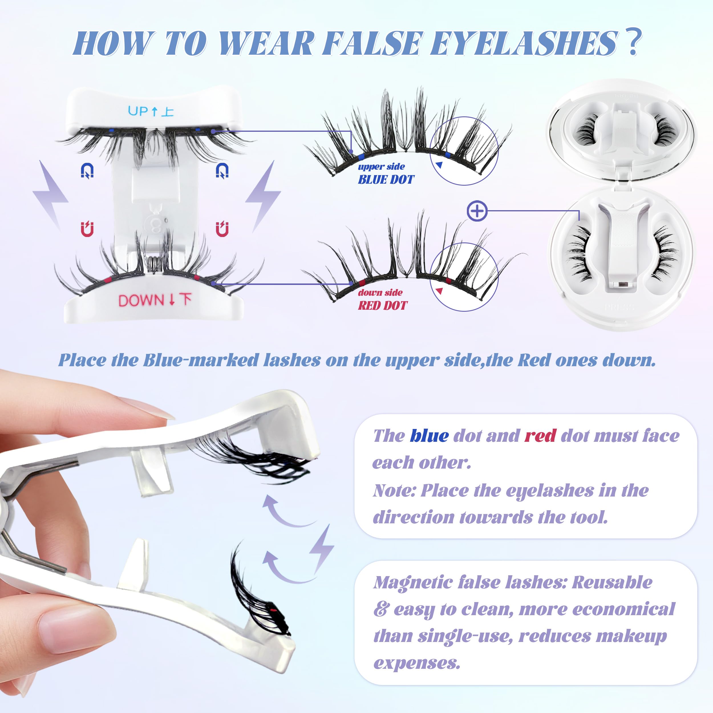 CHENSPLEND bare-skin finish lashes blend naturally with your lashes.