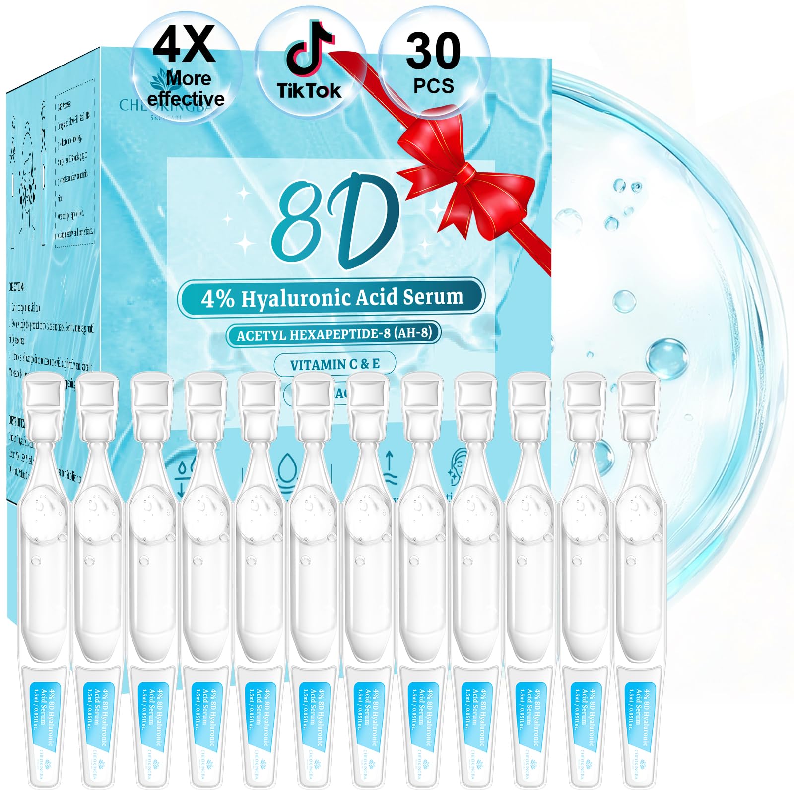 CHEOKINGBA 4% HA serum bottle promoting daily hydration for dry skin