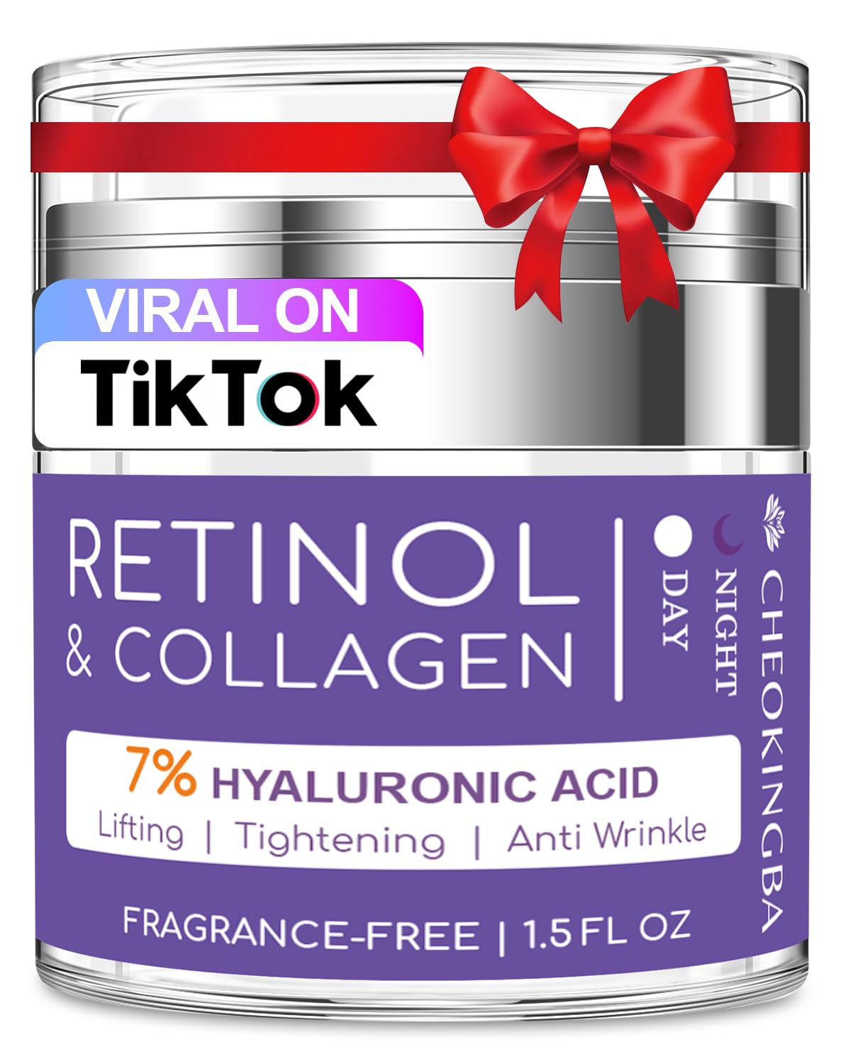 CHEOKINGBA Neck Firming Cream bottle demonstrates targeted hydration for firmer-looking neck skin.