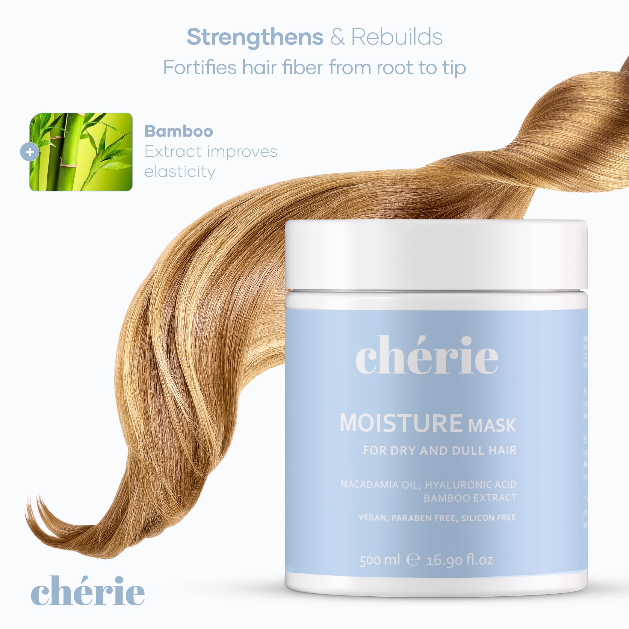 cherie Deep Conditioning Hair Mask frizz-control finish for smoother hair.