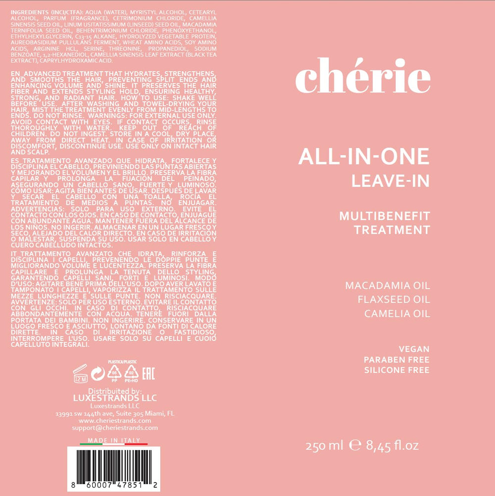Cherie leaves hair with soft shine and lightweight feel.