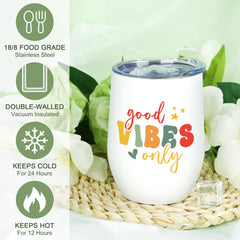 CHESACE 12 oz thermos cup keeps drinks at the right temperature.