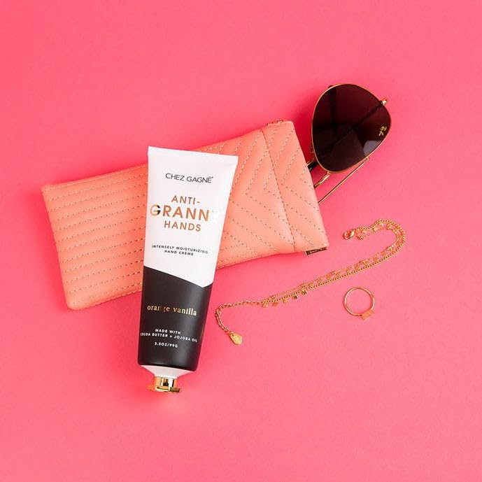 Chez Gagné hand cream texture close-up, cocoa butter for smooth hands.
