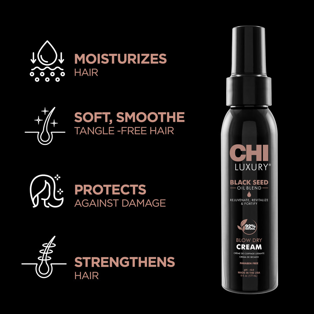 CHI Blow Dry Cream pump for easy, even application and sleek results.