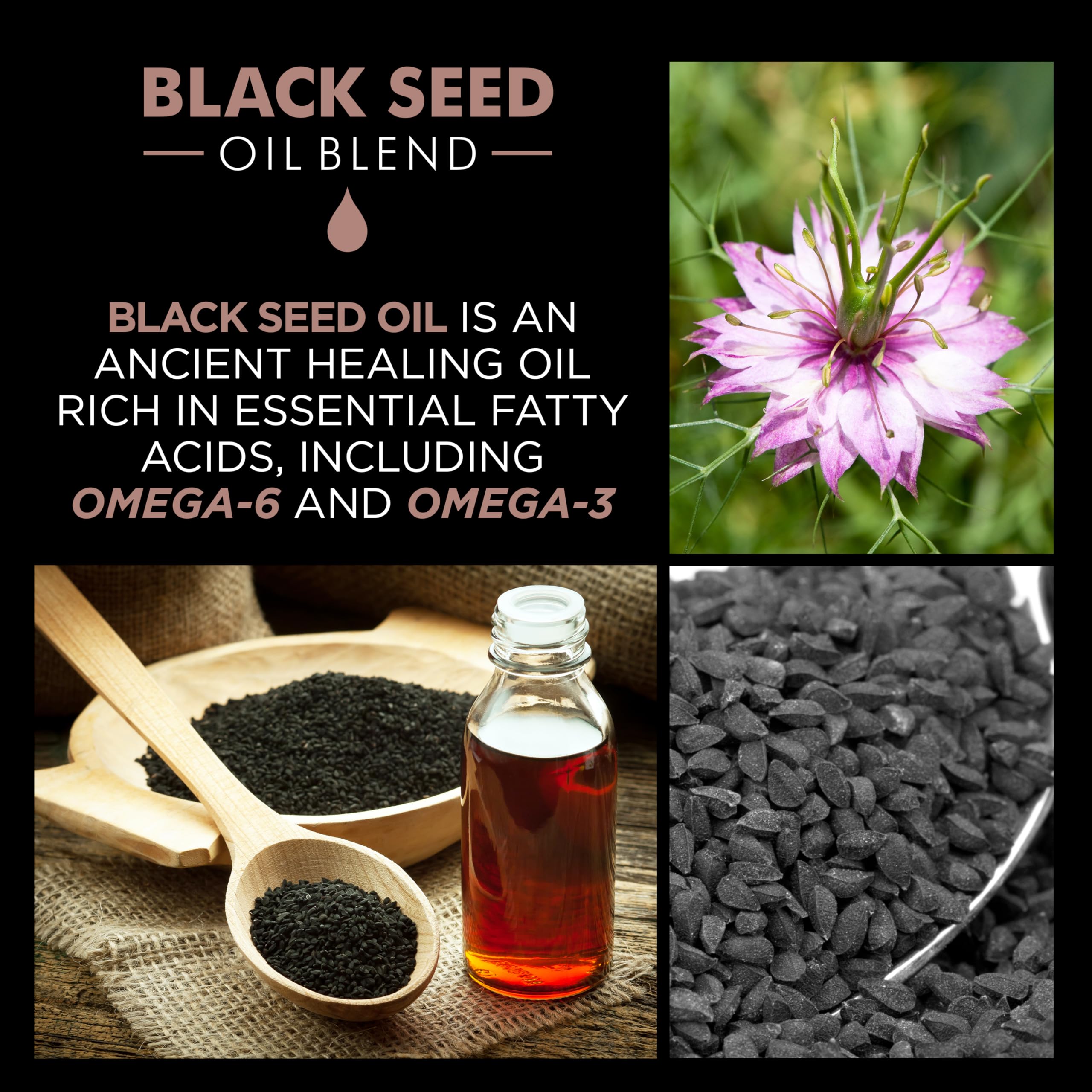 Close-up of CHI Black Seed Oil texture highlighting nourishing formula