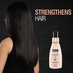 CHI Luxury Black Seed Oil Leave-In provides thermal protection during heat styling.