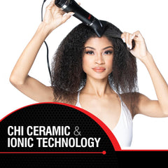 CHI Volumizer 4-in-1 blowout brush compact-diffuser adds gentle root lift.