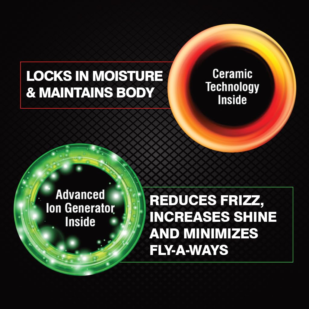 CHI Volumizer ceramic-technology emphasizes heat protection during styling.